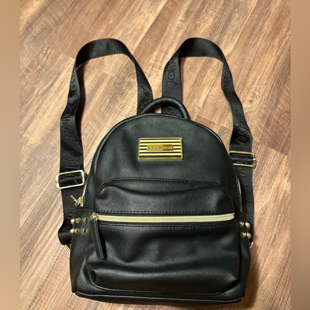 BETSEY JOHNSON Mini Black Backpack